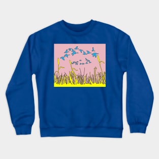 Colorful Birds In Nature Crewneck Sweatshirt